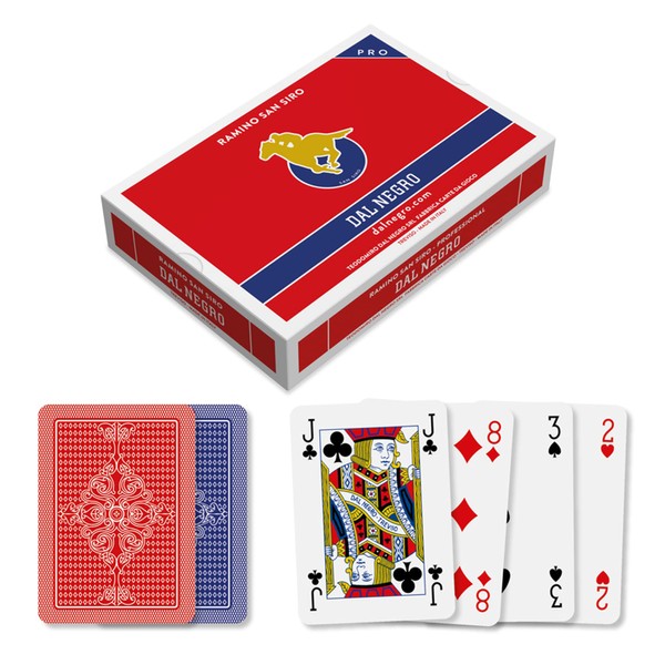 Dal - Ramino San Siro PRO Playing Cards, Multicoloured, 024129, from 10 to 99 years