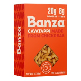 Banza Chickpea Pasta, Cavatappi - Gluten Free Healthy Pasta, High Protein, Lower Carb and Non-GMO - 8 Ounce (Pack of 6)