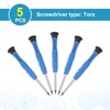 sourcing map 5pcs T5 Torx Mini Screwdriver 3mm Torx Head