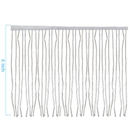 Ribete de flecos con abalorio, borla de cinta con flecos de 6 pulgadas de ancho y 3 yardas de largo para manualidades, decoración de ropa (plata)