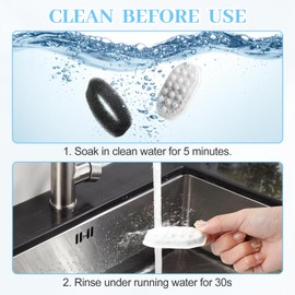 16 Pcs Cat Water Fountain Replacement Filters & Pre-Filter Sponges for Rellaty Neareal 108oz/3.2 Stainless Steel Pet Water Fountain Automatic Pet Fountain with Water Level Window