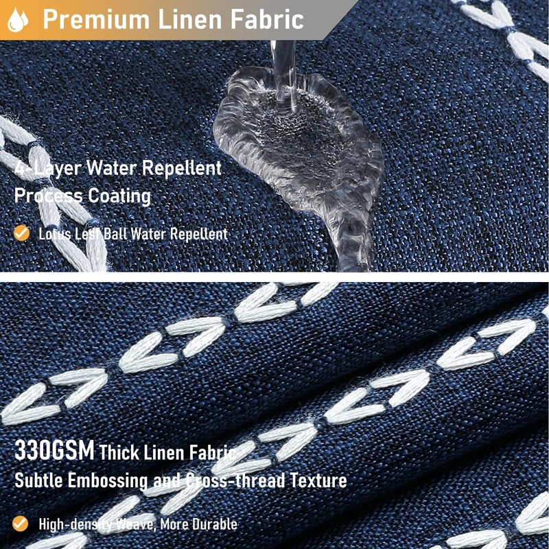 BTTN 78 Inch Long Shower Curtain - Boho Farmhouse Linen