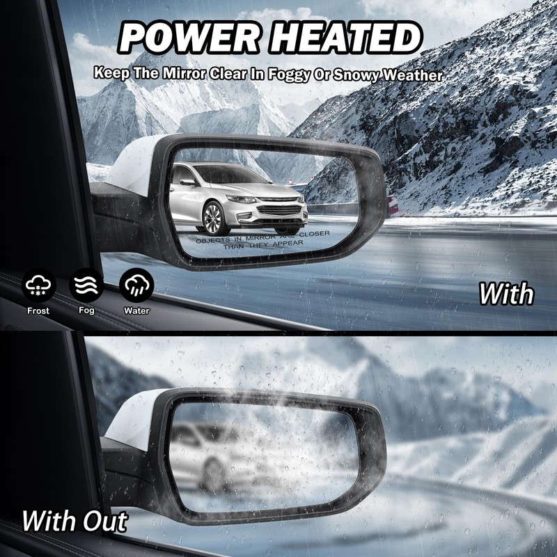 MOFOAP Passenger Side View Mirror Compatible with 2016 2017 2018