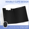 WORPSON Clipboard Folder, with Dual Metal Clips, Embossed-Texture, Folding 360°