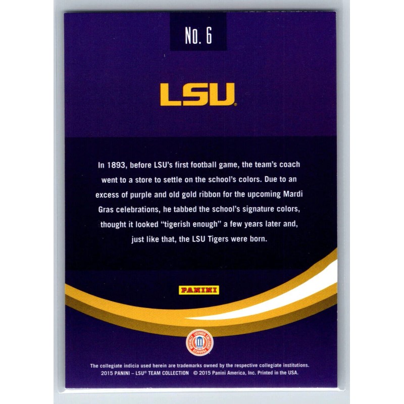 2015 Panini Collegiate LSU Logo #6