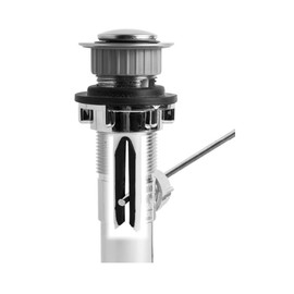 PF WaterWorks FlexPOPUP Expandable, Sink/Lavatory Pop-Up Drain (Easy Remove Stopper), Flex-n-Fit Body No Overflow; Chrome; PF0756-CH-NO