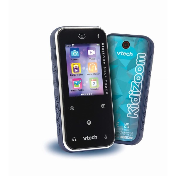 VTech KidiZoom Snap Touch Blue, Device for Kids with 5MP Camera, Games & Apps, Take Photos, Selfies & Videos, Includes MP3 Player, Filters, Bluetooth & More, Gift for Ages 6, 7+ Years, English Version
