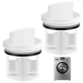 2 Pack Neff Washing Machine Lint Filter, Bosch Siemens Washing Machine Filter Replacement,Easy To Install and Clean Washing Machine Lint Filter,Suitable for 00647920/00605010/00602008/605010/(white)