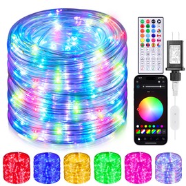 Hozplex 99ft Rope Lights for Outside, 300 LED String Light Outdoor Waterproof Plug in with Remote & APP Control, 16 Million Colors Changing Music Sync Fairy Lighting for Indoor Bedroom Christmas Decor