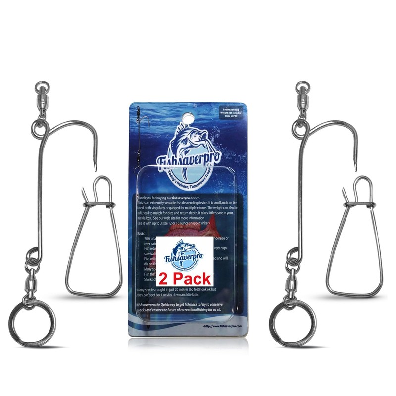 Fishsaverpro 2 Pack Fish Release Weight Descending Device - Compact