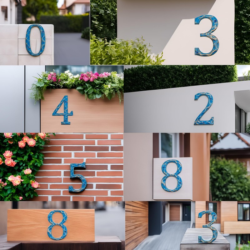 5.5 Inch House Numbers- Unique Cast Iron Metal Address/Mailbox Number