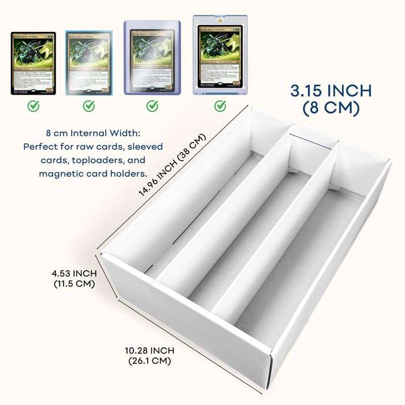 Trading Card Storage Box for MTG TCG Sports Card Collection,
