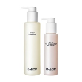 BABOR Cleansing Set Hy Oil and Phyto Balancing Cleansing Duo for Combination Skin, Deep Pore Cleansing, with Oil and Herbal Extract, 2 Pieces