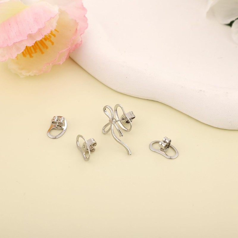 4pcs Earring Backs for Droopy Ears, Copper Earring Lifters Backs