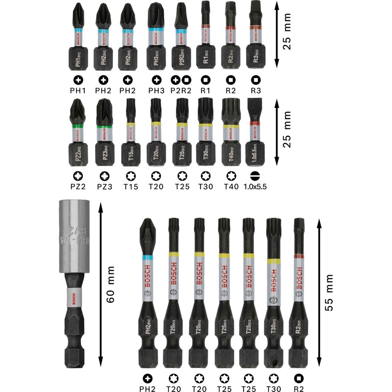 Bosch Pro Impact Set 24 Pieces (200 x 107 mm,
