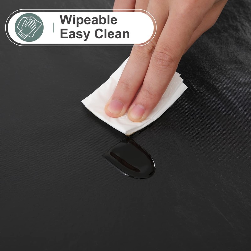 misaya Rectangle Waterproof Vinyl Table Cloth, Flannel Backed Tablecloth, Wipeable