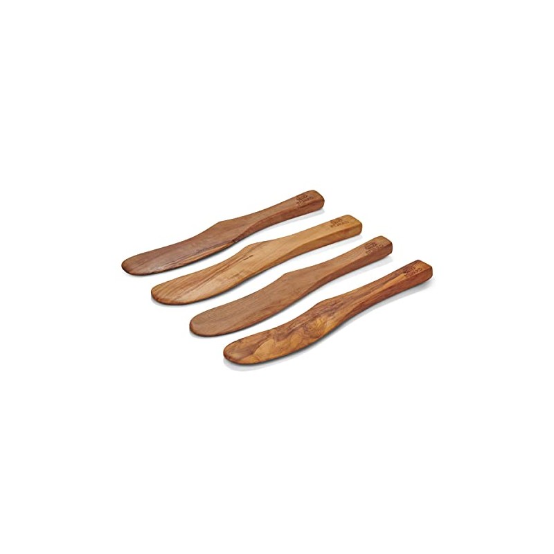 Berard Acero Olive Wood 6 Inch Spreader, Set of 4