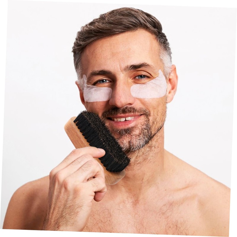 BIUDECO Pcs Wooden Beard Mustache Grooming Brush Beechwood Handle Hair