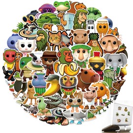 Gxlaihly Pack of 110 Tung Tung Tung Sahur Stickers, Italian Brain Red BRR Patapim, Tung Tung Tang Sahur Stickers, for Water Cups, Stickers, Bags, Notebooks (110 Character Stickers)