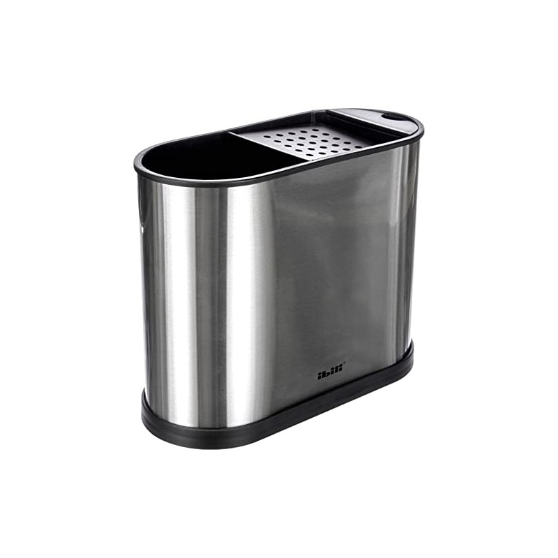 IBILI Utensil Holder Prisma Rectangular 22x18 cm of Stainless Steel/Plastic,
