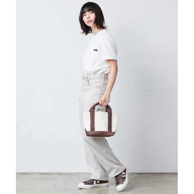 Elbeen Web Handle Tote Bag, Black