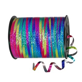 Geschenkband Regenbogen 5mm Breit,450M Kräuselband Geschenkbänder Schleifenband Glitzer Ballonband Ringelband,Dekoband für Hochzeit Weihnachten Neujahr Geburtstag Geschenkverpackung Ballonverschlüsse