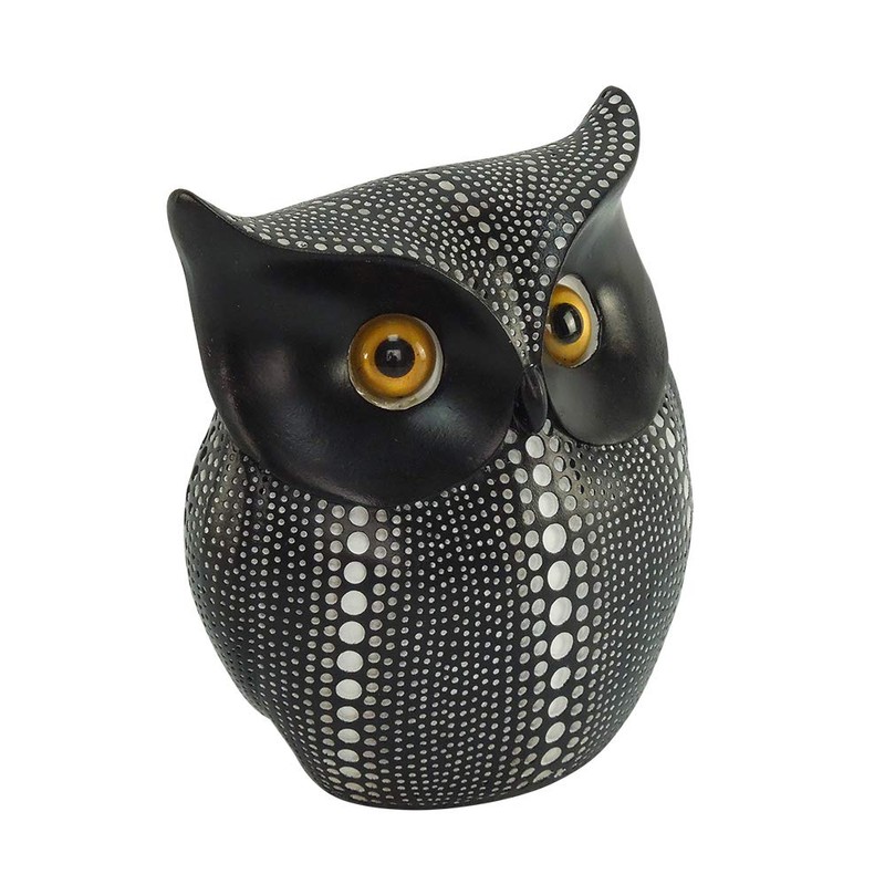 Artgenius Dots Owl Statue,Small Animal Owl Figurines for Home Office