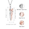 zaxsj Hug Couple Necklace 925 Sterling Silver Hugging Pendant Necklace