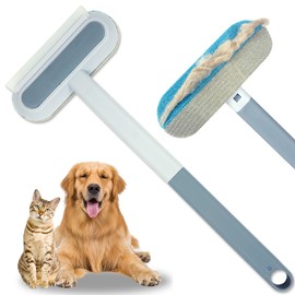 Pet Hair Removal Tool, Dog and Cat Hair Remover for Couch Carpet Furniture, 4 in 1 Multifunctional Pet Hair Removal Broom, Cleaning Brush for Window Tile, Reusable Washable, 1 Piece