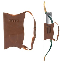 JFEHBFL Archery Recurve Bow Case with Arrow Slots, Handmade Soft Archery Bag with Adjustable Shoulder Strap, Traditional Bow Carrier for Outdoor Hiking Shooting, Hunting, Shooting Targeting, Cosplay