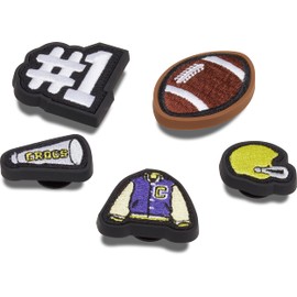Crocs Jibbitz 5-Pack Sport Shoe Charms | Jibbitz for Crocs, Varsity Patch, One Size