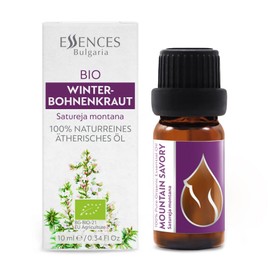 Essences Bulgaria Organic Mountain Savory Essential Oil 10ml | Satureja Montana | 100% Pure and Natural | Undiluted | Therapeutic Grade | Family Owned Farm | Steam-Distilled | Non-GMO | Vegan