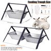 ZHEQOGZH Stainless Steel Goat Trough Feeder 2 Pack 23" Long