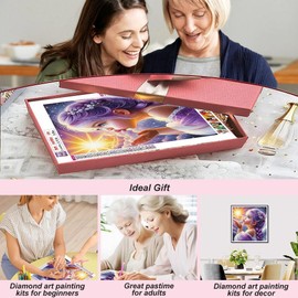 askkqtx Fairy Diamond Art Kits for Adults, Starry Sunrise Diamond Painting Kits for Beginners, DIY 5D Full Drill Crystal Rhinestone Gem Art Craft Home Decor 14x14 Inch