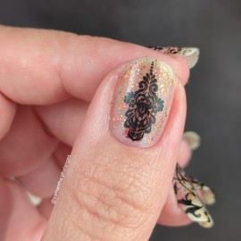 Maniology Antique Swirls Nail Stamping Plate, Swirly, Airy, Twist, Billow DIY Manicure Designs