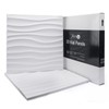 Art3d Plastic 3D Wall Panel PVC Wave Wall Design, White,