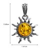 Ian and Valeri Co. Amber Sterling Silver Small Sun Pendant
