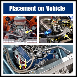 Hihaha 5ft 4AN Fuel Hose AN4 Universal Car Braided Stainless Steel CPE Oil Fuel Gas Line Hose Silver Tone Durable Material