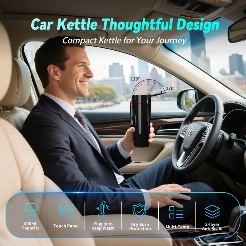Car Electric Kettle for Travel : FVPE 12V/24V Small Electric