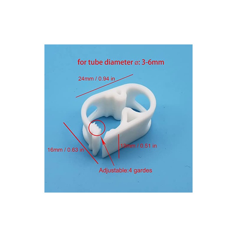 JEESHAN 5pcs High Temperature Resistant Hose Clamps 3-6mm Adjustable Plastic