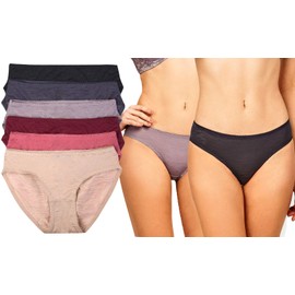 ToBeInStyle Women's Pack of 6 Lace Accents Hipster & Bikini Panties, 6 Pack: Dark Toned Assortment, Small
