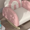 Qaba Kids Rocking Chair, Princess Crown Toddler Chair, Children's Armchair