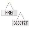 Hanging Sign Free/Occupied 175 x 65 mm Reversible Sign Aluminium
