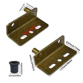 Door Pivot Hinges Heavy Duty Concealed Hinges with Bushing for Wood Doors, Drawers, Furniture Cabinets, Wardrobe, Showcase (Bronze)