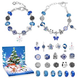 Advent Calendar 2024 Children Girls Gifts 5-13 Years Jewellery Crafts Girls Bracelets Make Yourself Children Gifts, Jewellery Bracelets Necklaces Kit Christmas Gift