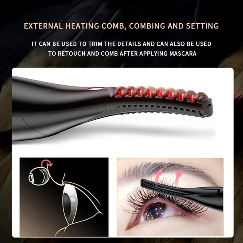 Heated Eyelash Curler Electric Eyelash Curler Professional Mini USB Rechargeable