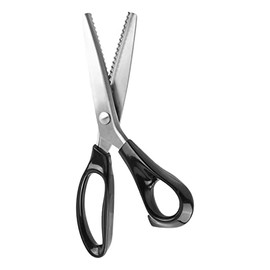 Tijeras dentadas, tijeras de coser de borde de triángulo de acero inoxidable de 9 pulgadas Cortadora de costura para decoración de telas(4mm) Tijeras en Zigzag