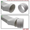 Kair Ducting Adaptor 110mm x 54mm to 100mm - 4