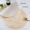Evevda Gold Vinyl Placemats Set of 6 Flower Placemats Round