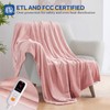 Sealy Heated Blanket Electric Throw 50"x60", Soft Double Flannel Electric